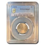 1892 Liberty Head V Nickel MS-65 PCGS