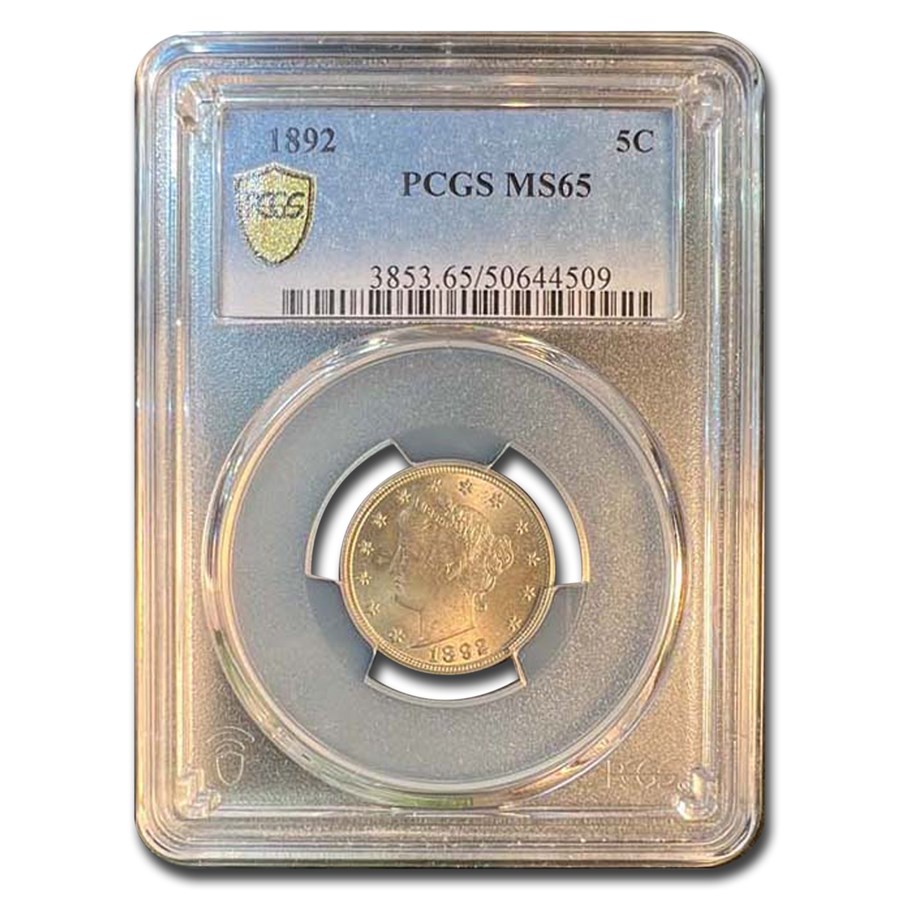1892 Liberty Head V Nickel MS-65 PCGS