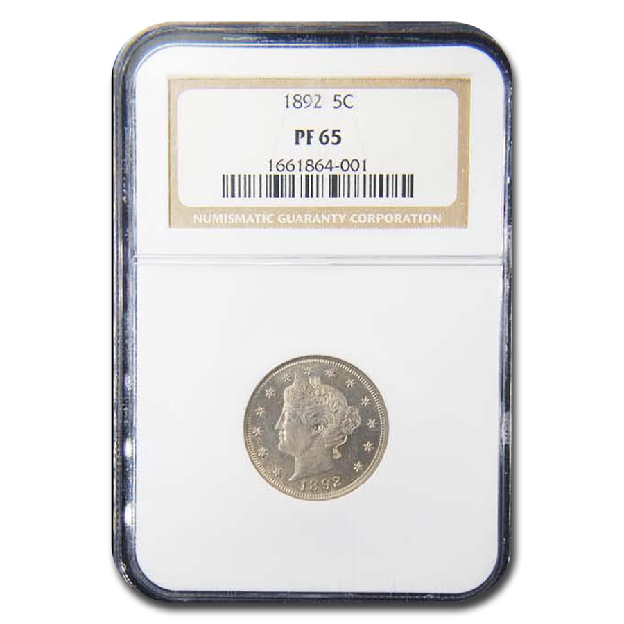 1892 Liberty Head V Nickel PF-65 NGC