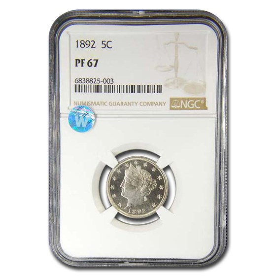 1892 Liberty Head V Nickel PF-67 NGC 1892 Liberty Head V Nickel PF-67 NGC