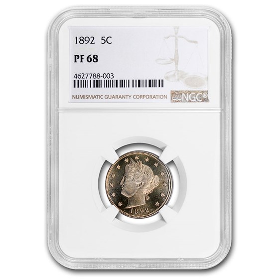1892 Liberty Head V Nickel PF-68 NGC 1892 Liberty Head V Nickel PF-68 NGC