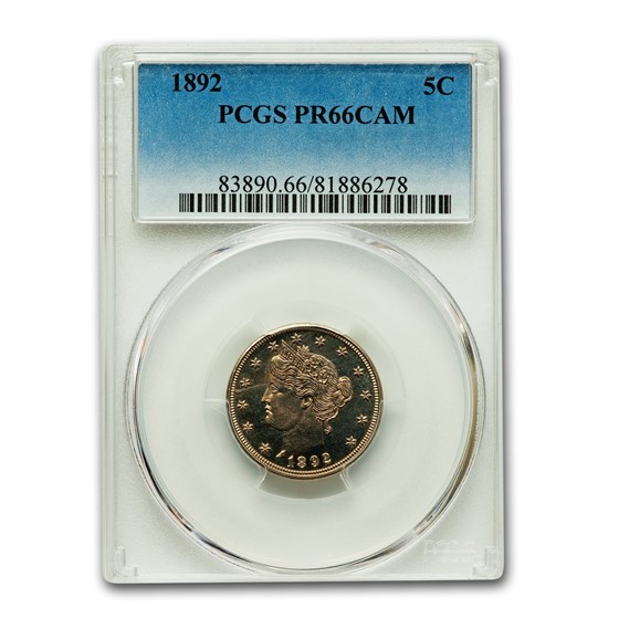 1892 Liberty Head V Nickel PR-66 Cameo PCGS 1892 Liberty Head V Nickel PR-66 Cameo PCGS