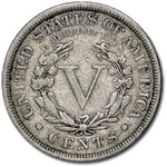 1892 Liberty Head V Nickel VF