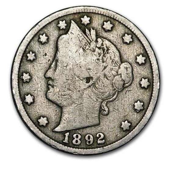 1892 Liberty Head V Nickel VG 1892 Liberty Head V Nickel VG