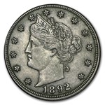 1892 Liberty Head V Nickel XF