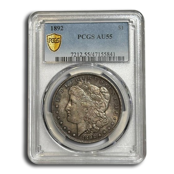 1892 Morgan Dollar AU-55 PCGS