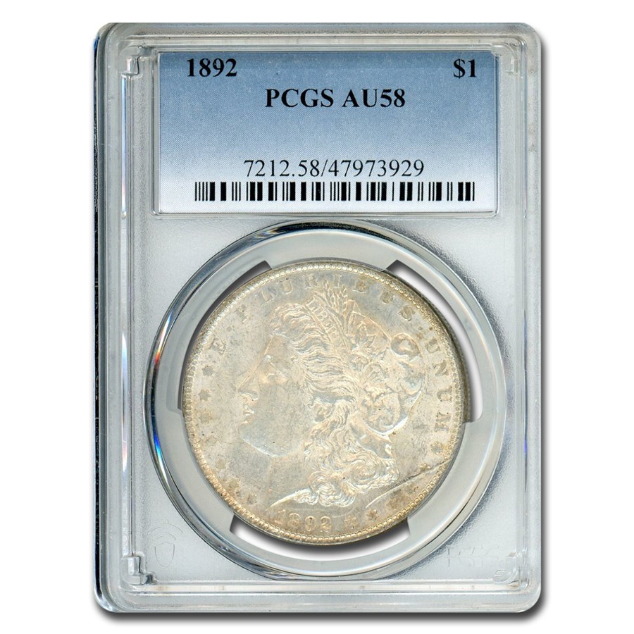 1892 Morgan Dollar AU-58 PCGS