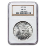 1892 Morgan Dollar MS-63 NGC