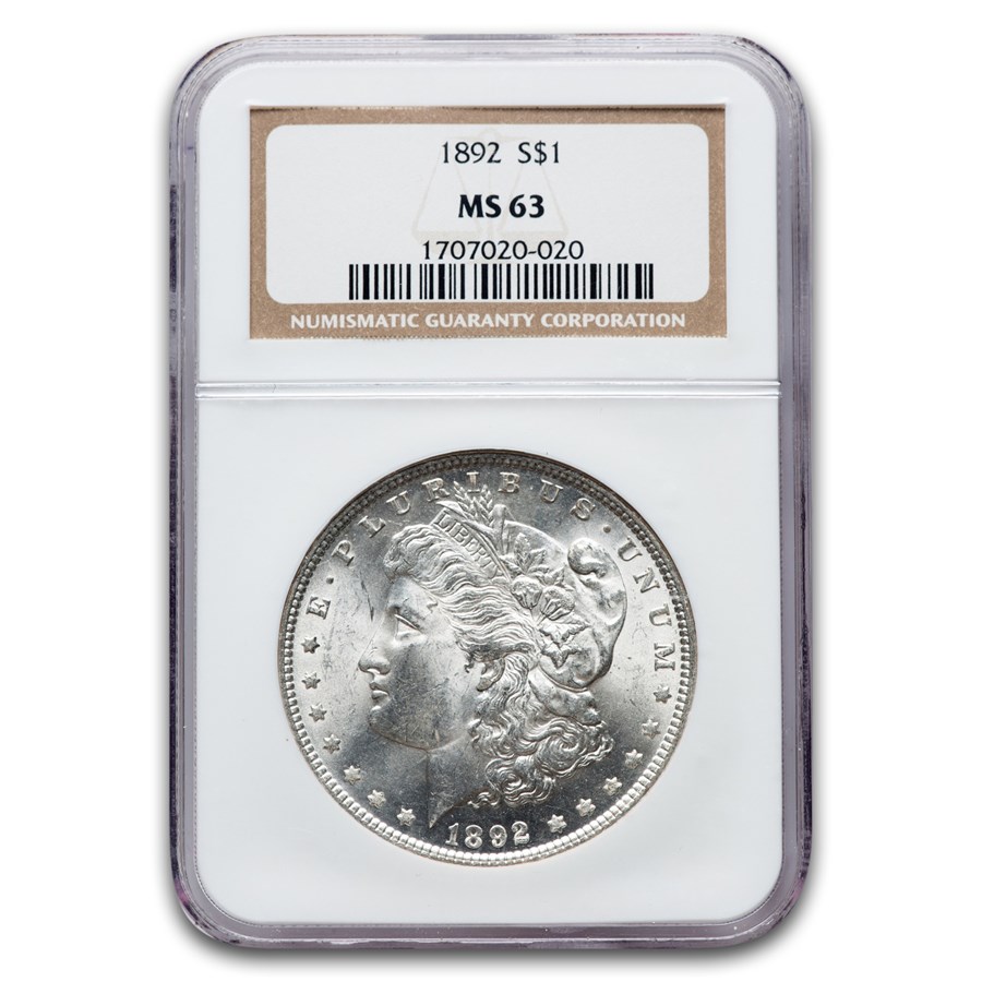 1892 Morgan Dollar MS-63 NGC