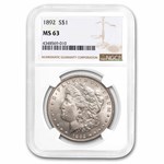 1892 Morgan Dollar MS-63 NGC