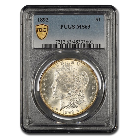 1892 Morgan Dollar MS-63 PCGS (Toned) 1892 Morgan Dollar MS-63 PCGS (Toned)