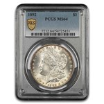 1892 Morgan Dollar MS-64 PCGS