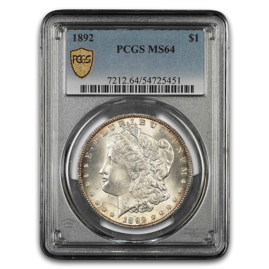 1892 Morgan Dollar MS-64 PCGS