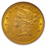 1892-O $10 Liberty Gold Eagle MS-60 NGC