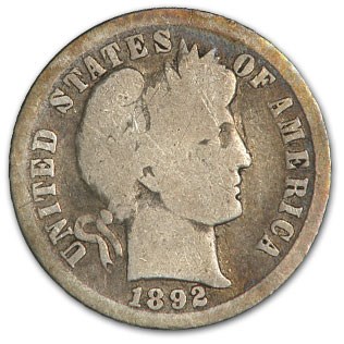 1892-O Barber Dime Good 1892-O Barber Dime Good