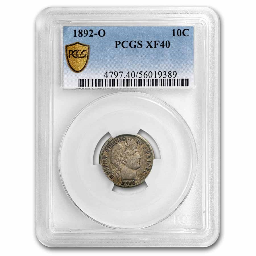 1892-O Barber Dime XF-40 PCGS