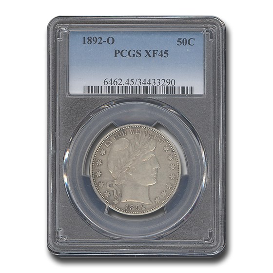 1892-O Barber Half Dollar XF-45 PCGS 1892-O Barber Half Dollar XF-45 PCGS