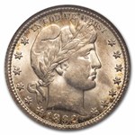 1892-O Barber Quarter MS-62 NGC
