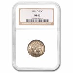 1892-O Barber Quarter MS-62 NGC