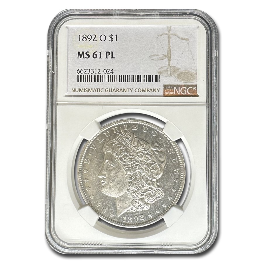 1892-O Morgan Dollar MS-61 NGC (PL)