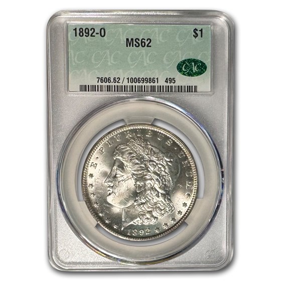 1892-O Morgan Dollar MS-62 CACG 1892-O Morgan Dollar MS-62 CACG
