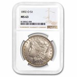 1892-O Morgan Dollar MS-63 NGC