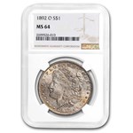 1892-O Morgan Dollar MS-64 NGC (Toned)
