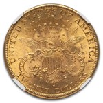 1892-S $20 Liberty Gold Double Eagle MS-62 NGC