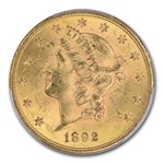 1892-S $20 Liberty Gold Double Eagle MS-63 PCGS CAC