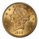 1892-S $20 Liberty Gold Double Eagle MS-65 PCGS