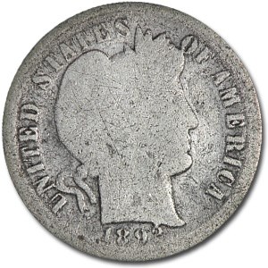 1892-S Barber Dime AG 1892-S Barber Dime AG