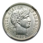 1892-S Barber Dime MS-64 NGC