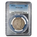 1892-S Barber Half Dollar Good-6 PCGS
