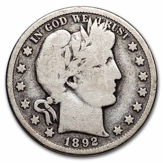 1892-S Barber Half Dollar Good