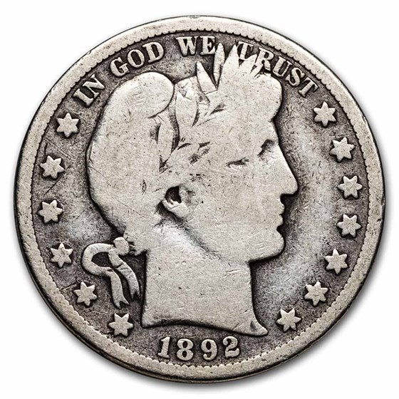 1892-S Barber Half Dollar Good 1892-S Barber Half Dollar Good