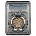 1892-S Barber Half Dollar VG-8 PCGS