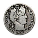 1892-S Barber Half Dollar VG