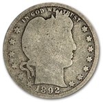 1892-S Barber Quarter AG