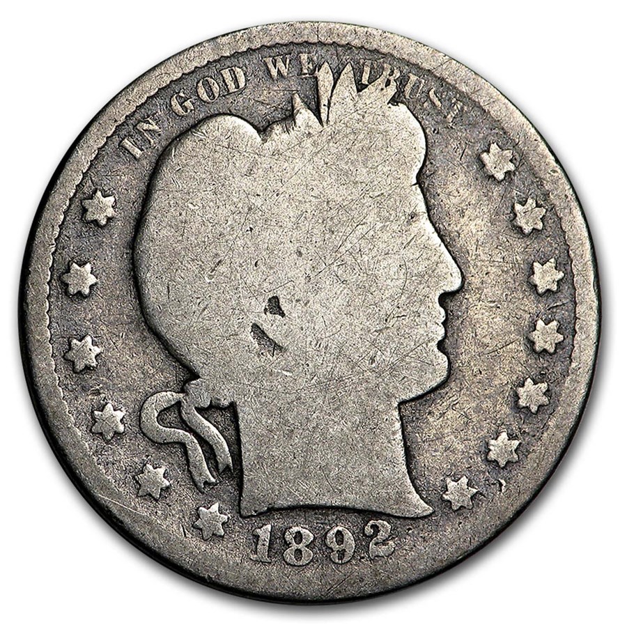 1892-S Barber Quarter Good