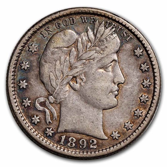 1892-S Barber Quarter XF 1892-S Barber Quarter XF