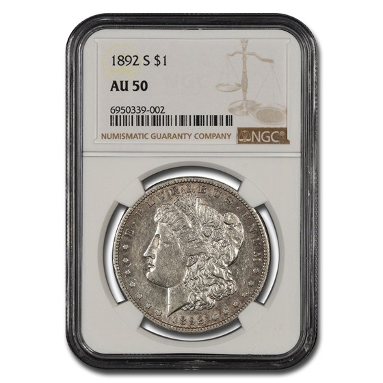 1892-S Morgan Dollar AU-50 NGC 1892-S Morgan Dollar AU-50 NGC