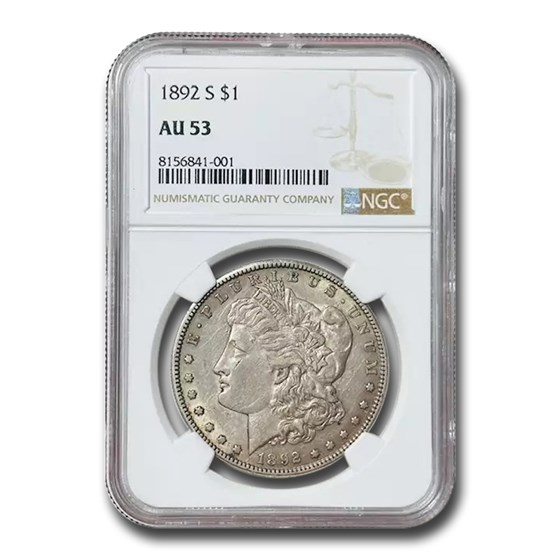 1892-S Morgan Dollar AU-53 NGC 1892-S Morgan Dollar AU-53 NGC