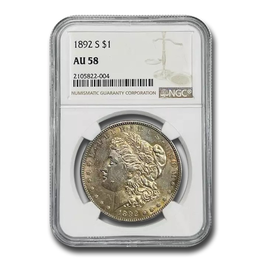 1892-S Morgan Dollar AU-58 NGC