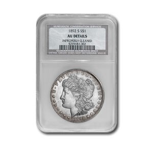 1892-S Morgan Dollar AU DETAILS NCS (Improperly Cleaned) 1892-S Morgan Dollar AU DETAILS NCS (Improperly Cleaned)