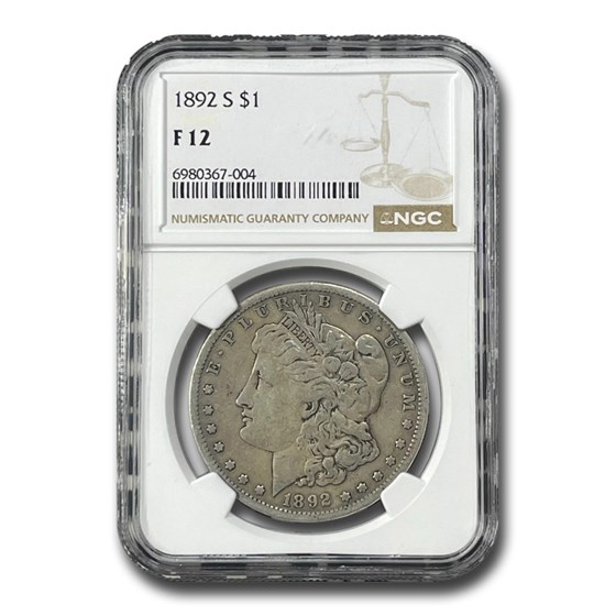 1892-S Morgan Dollar Fine-12 NGC 1892-S Morgan Dollar Fine-12 NGC