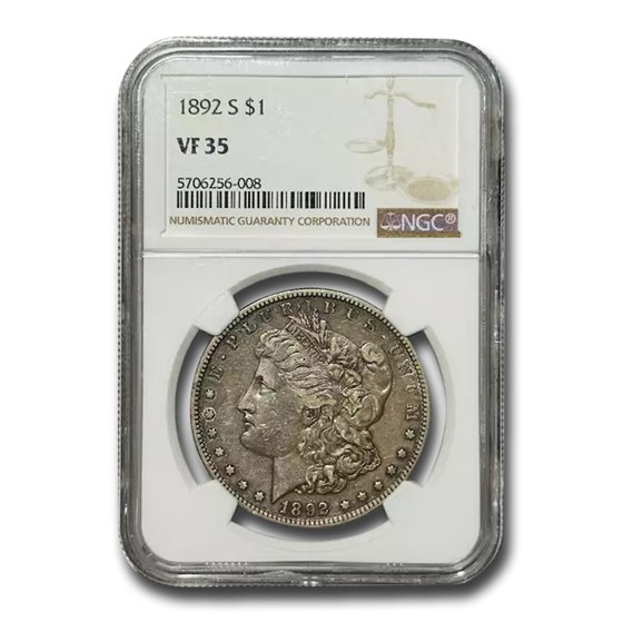 1892-S Morgan Dollar VF-35 NGC 1892-S Morgan Dollar VF-35 NGC
