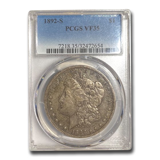 1892-S Morgan Dollar VF-35 PCGS 1892-S Morgan Dollar VF-35 PCGS