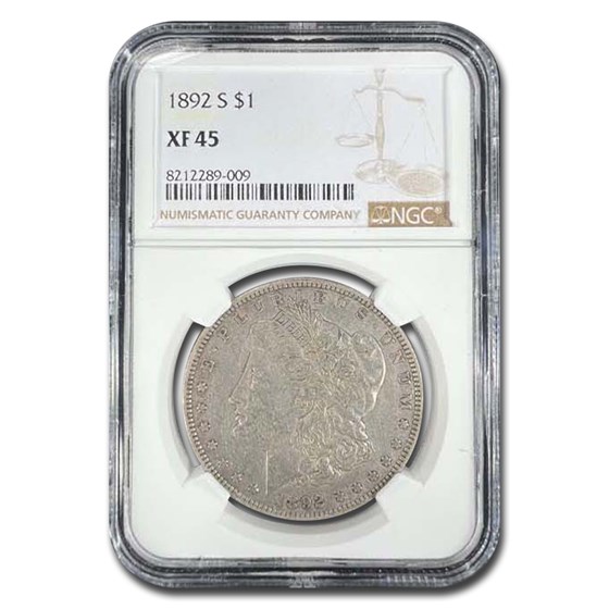 1892-S Morgan Dollar XF-45 NGC 1892-S Morgan Dollar XF-45 NGC