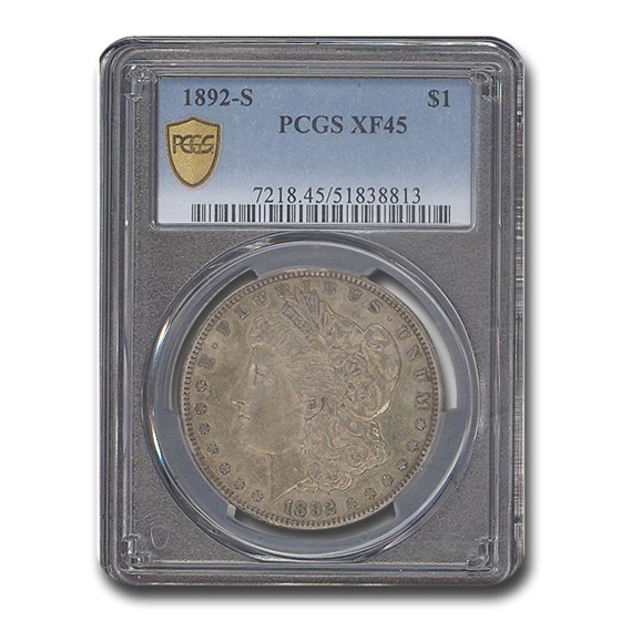 1892-S Morgan Dollar XF-45 PCGS 1892-S Morgan Dollar XF-45 PCGS