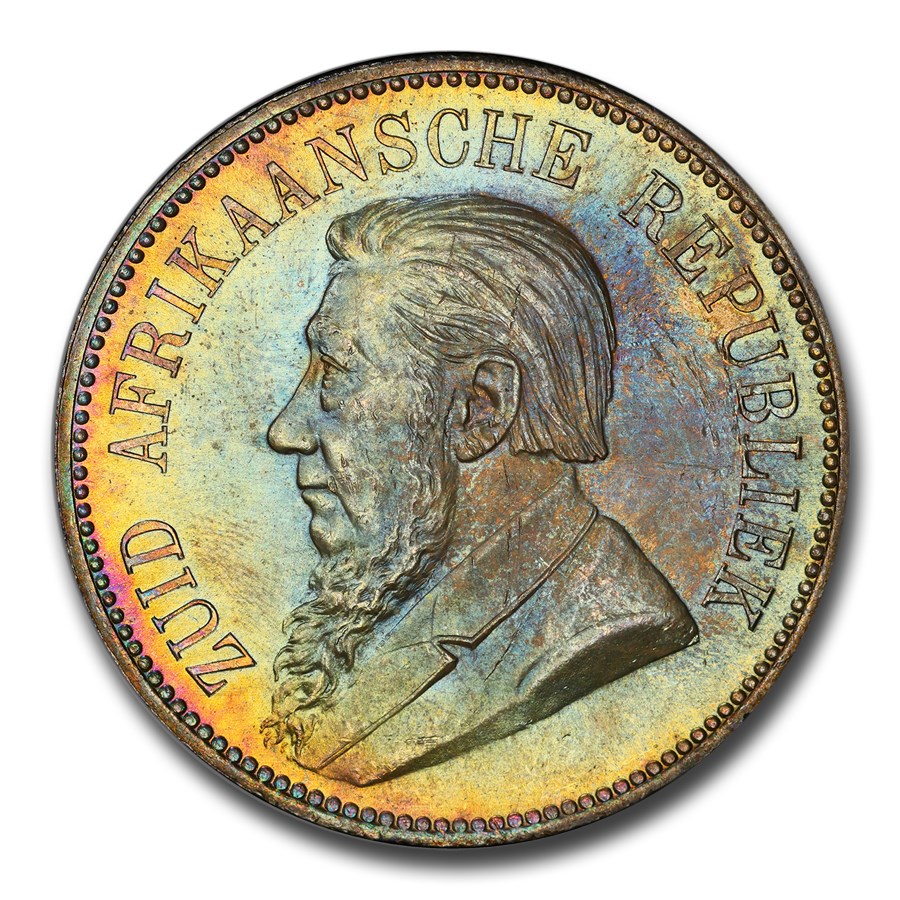 1892 South Africa Silver 5 Shillings MS-64 PCGS